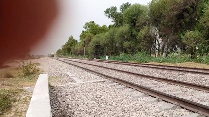 Train pass near station Pakistan railway