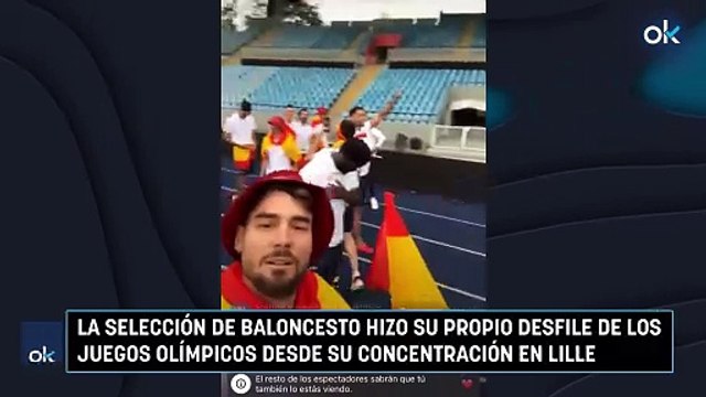 La selección de baloncesto hizo su propio desfile de los Juegos Olímpicos desde su concentración en Lille