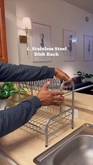 2-Tier Dish Rack Stainless, Spacious & Organized