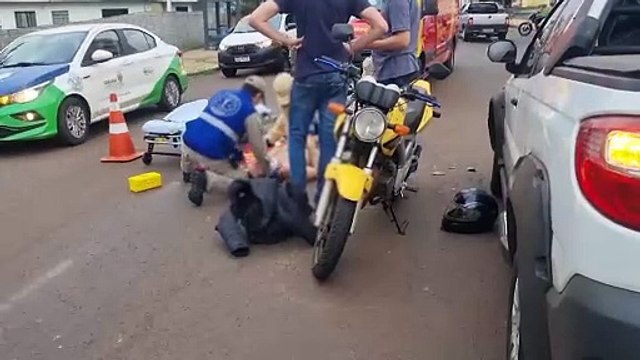 Motociclista fica ferido em acidente de trânsito na Região do Lago