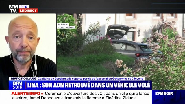 Lina: L'ADN retrouvé peut être issu d'un fluide, de larmes, de la sueur ou du sang explique Marc Rolland capitaine de gendarmerie