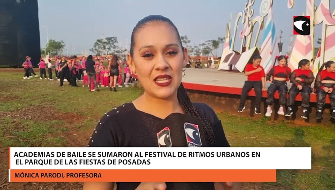 Academias de baile se sumaron al Festival de Ritmos Urbanos en el Parque de las Fiestas de Posadas