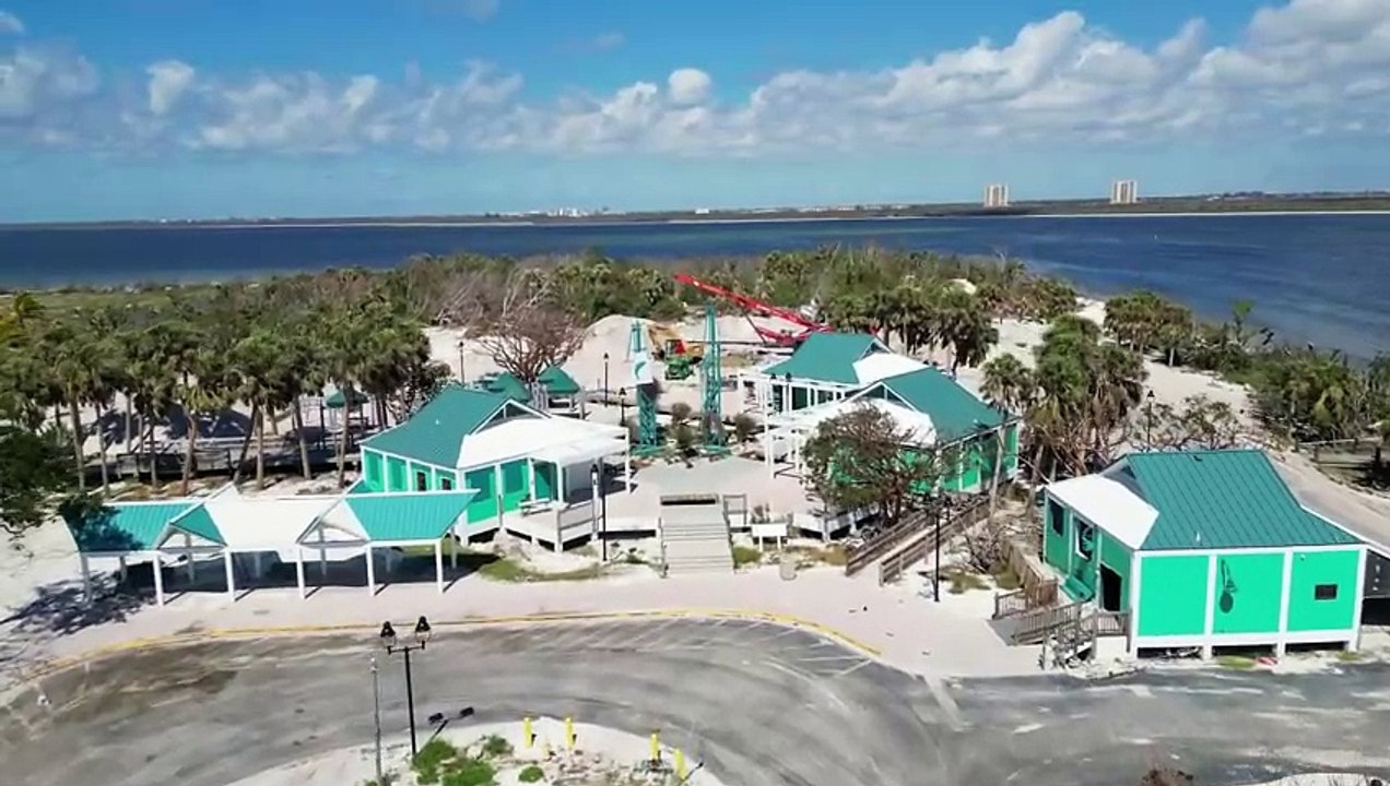 Fort Myers Beach aerial view. Vacation travel.