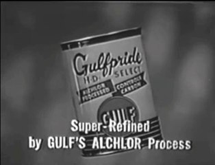 1950s Gulf auto oil (Gulfpride oil) TV commercial