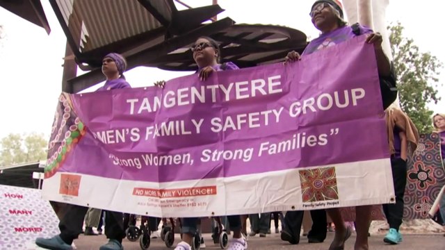 Alice Springs residents join domestic violence rallies across Australia in calls for better funding