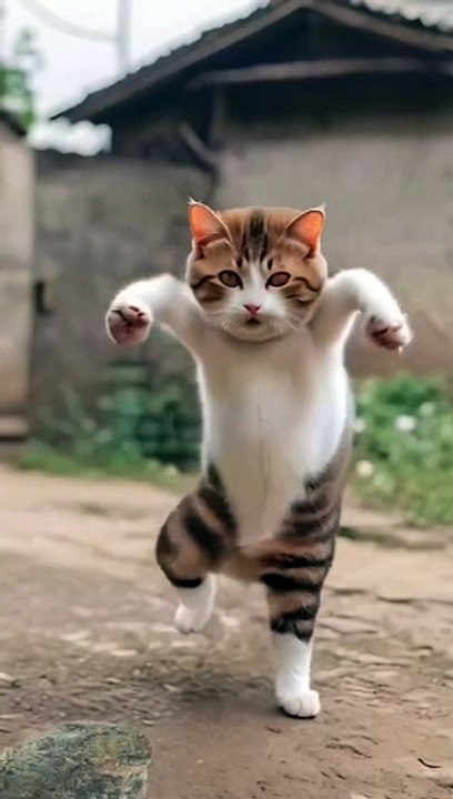 Funny dance of cats