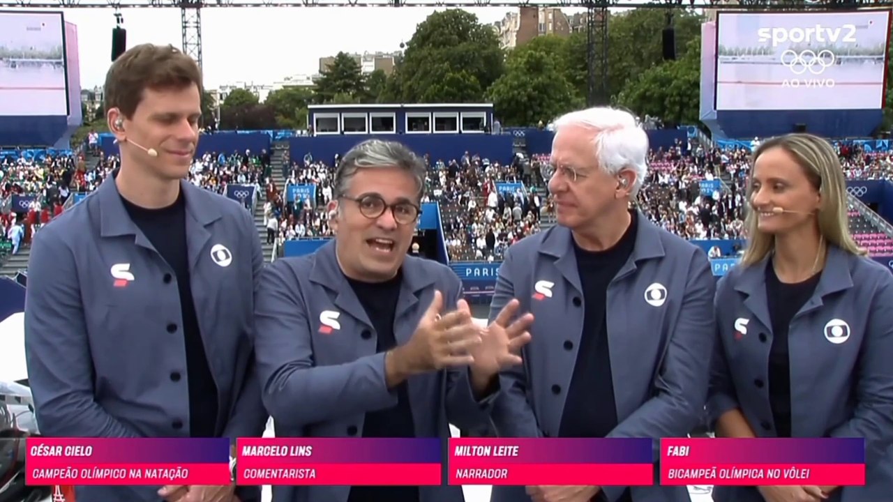 Trechos iniciais da Cerimônia de Abertura dos Jogos Olímpicos de Paris no SporTV (26/07/2024)