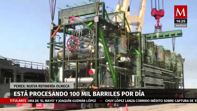 El director de Pemex afirma que la refinería Olmeca ya procesa 100 mil barriles diarios de petróleo