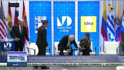 Autoridades venezolanas confirmaron que los expresidentes no estaban acreditados para ser veedores