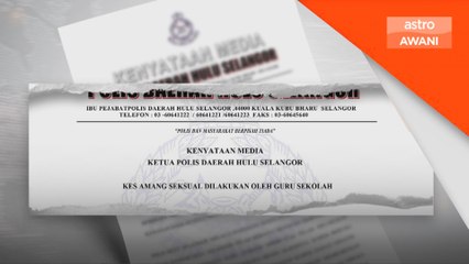 Guru lelaki lakukan amang seksual murid lelaki ditahan