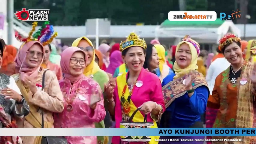 PRESIDEN JOKOWI DAN IBU NEGARA IRIANA HADIRI PERINGATAN HARI KEBAYA NASIONAL DI JAKARTA