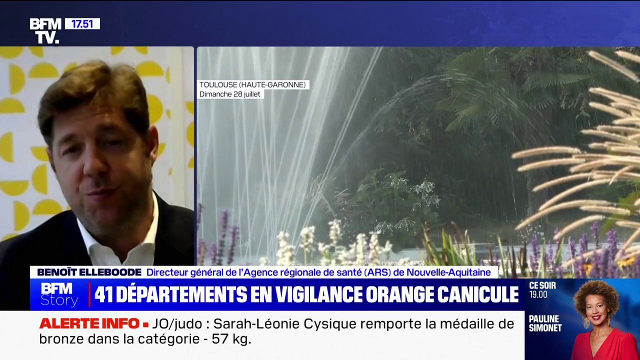 Canicule: "Il faut toujours renouveler (les messages de prévention), notamment pour les personnes âgées qui se déshydratent", explique Benoît Elleboode (directeur général de l'ARS de Nouvelle-Aquitaine)