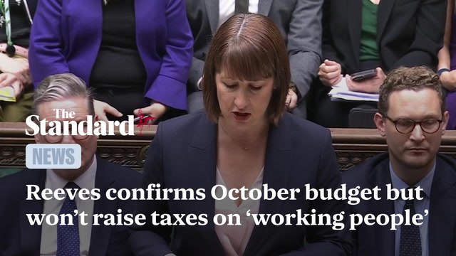 Chancellor Rachel Reeves Confirms October Budget But Says Taxes Won't Rise for 'Working People'