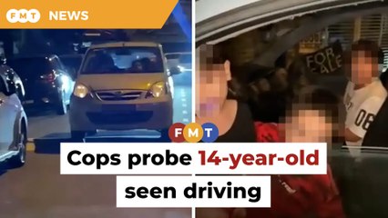 Cops launch probe after 14-year-old seen driving 2 children around