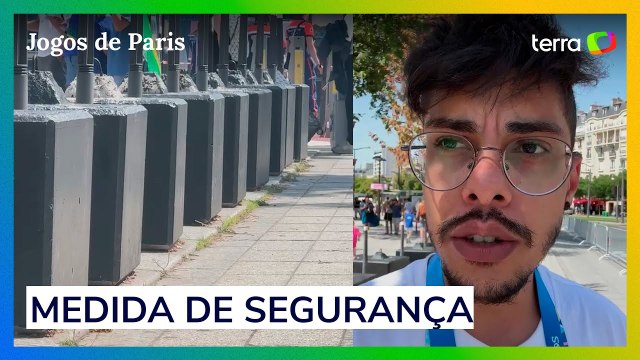Blocos de concreto em locais de competição dão a dimensão da preocupação com atentados em Paris