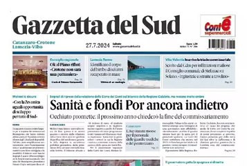 Rassegna stampa Calabria del 27 luglio 2024