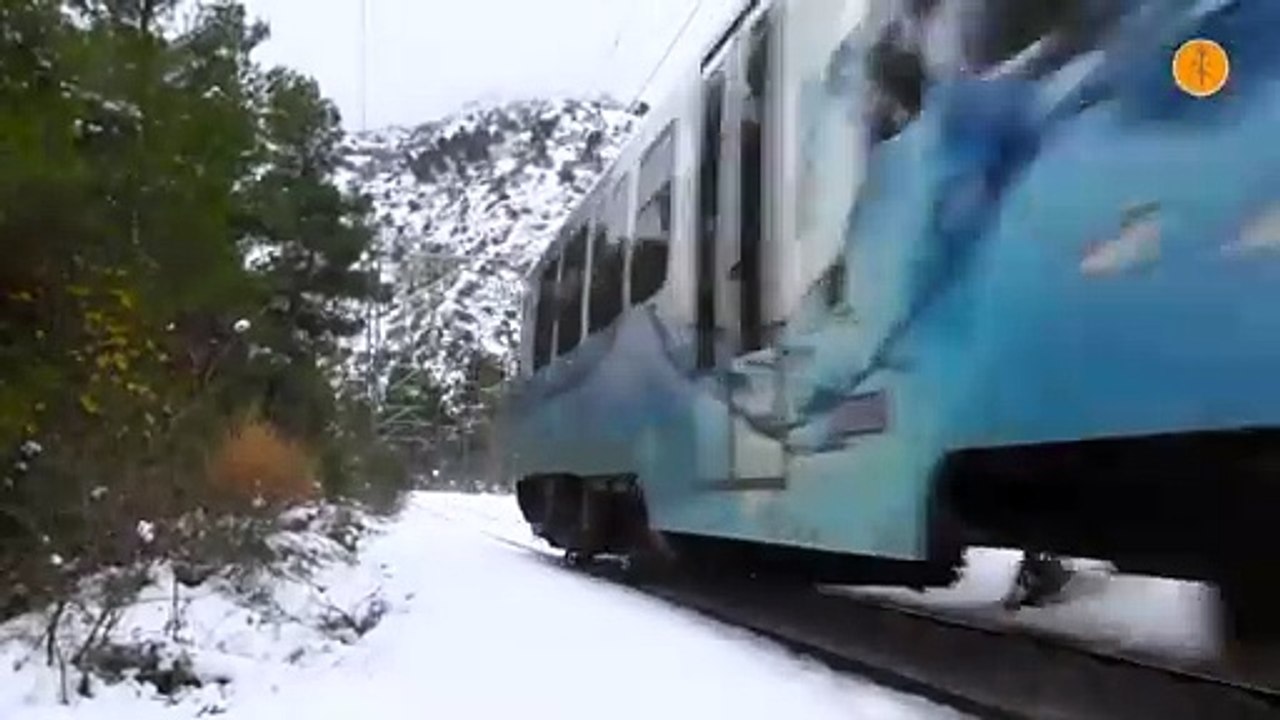 Trains in snow