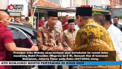 Presiden Jokowi Melayat ke Rumah Duka Mantan Wakil Presiden RI yang Meninggal Dunia
