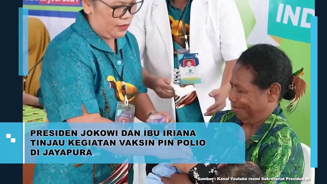 Jokowi dan Iriana Temani Anak-anak di Papua Vaksin Polio
