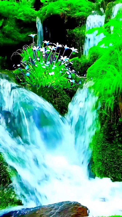 Stones for water down coming #beauty #beautiful#naturalbeauty933 #water #stones #grass#greengreen