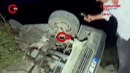 Elazığ'da otomobil şarampole yuvarlandı Aynı ailenden 7 yaralı