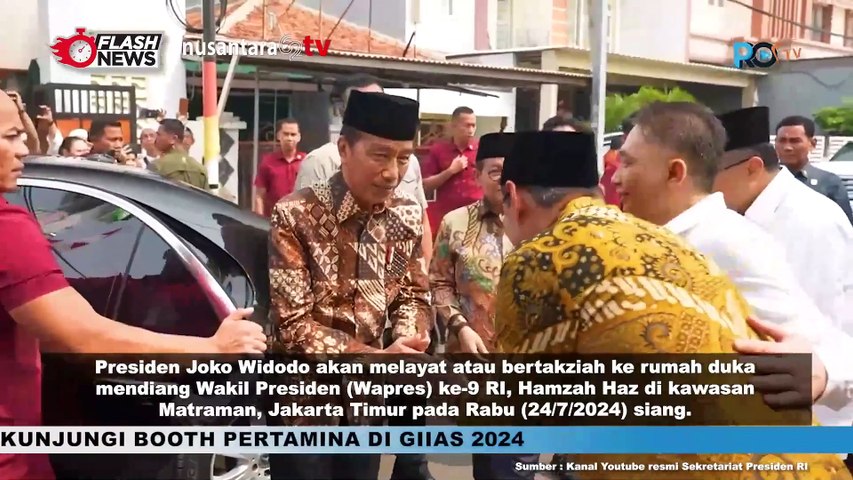 Jokowi Sampaikan Belasungkawa di Rumah Duka Hamzah Haz