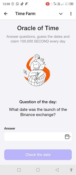 27 July oracle of time answer in Time farm game