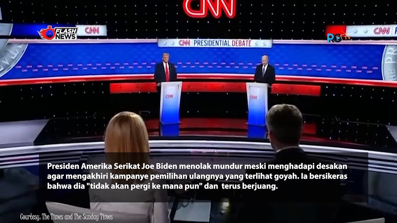 BIDEN KEMBALI MENOLAK SERUAN UNTUK MMENYINGKIR WALAU DINILAI GAGAL SAAT DEBAT