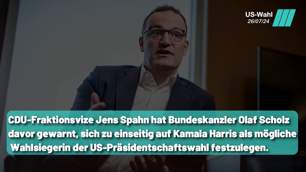 Jens Spahn warnt Olaf Scholz: Kamala Harris ist keine sichere Bank