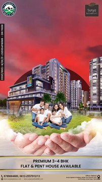 Experience the world class amenities of luxury 3 bhk flat in khagaul patna by Surya Signature