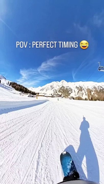 POV  PERFECT TIMING  snowboarding winter sports.