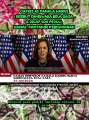 Capres AS Kamala Harris Disebut Sandiwara Bela Gaza & Dica Sok Peduli, Hamas: Kampanye Kebohongan