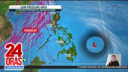 Isang low pressure area, patuloy na binabantayan ng PAGASA | 24 Oras Weekend