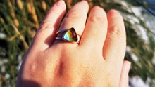 Princess of Mystery - Mood Ring - Sterling Silver 925 - AAA Crystal Quartz