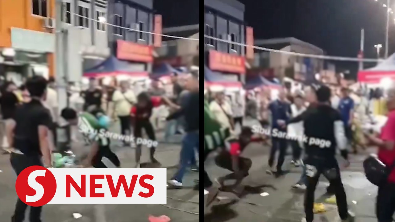 Three nabbed over brawl at Sibu night market