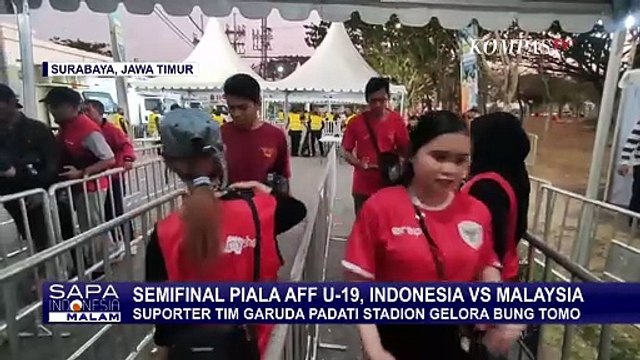 Laga Timnas Indonesia vs Malaysia, Suporter Padati Stadion Gelora Bung Tomo Surabaya