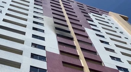 Apartamento é atingido por incêndio no hotel Iracema Travel, em Fortaleza