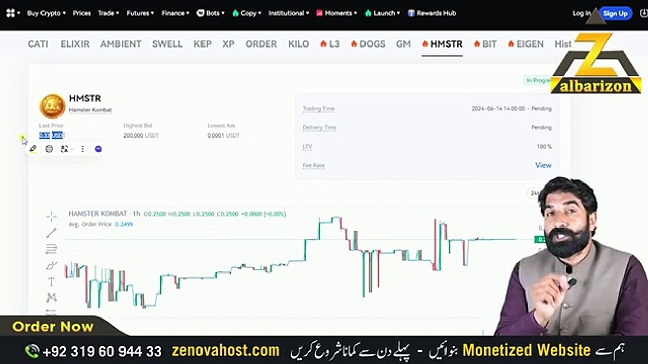 Hamster Kombat Pre Marketing Mai Sab Se Aagy _ 1 Coin Price _ 95 Pkr _ How to Withdraw _ Albarizon(360P)
