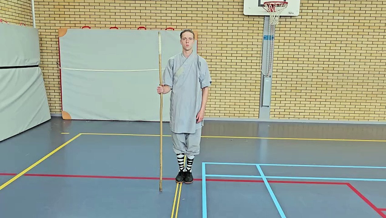 Shaolin Kungfu Staff Form Qi Mei Gun - He Yong Gan Martial Arts