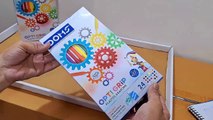 Unboxing and Review of doms opti grip plastic crayons 24 shades for creative students