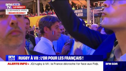 Première médaille d'or française aux JO de Paris 2024: l'équipe de France de rugby à 7 l'emporte en finale face aux Fidji