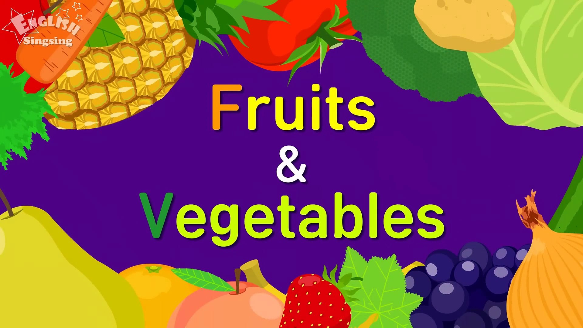 Kids vocabulary - [NEW] Fruits & Vegetables - Learn English for kids - English educational video