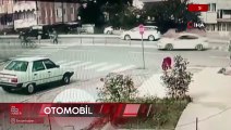 Sivas'ta otomobille çarpışan bisikletli savruldu