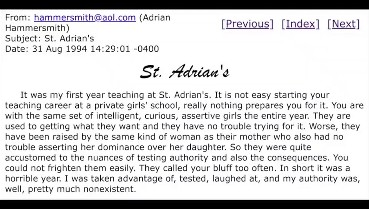 St. Adrian's (schoolgirl caning story)
