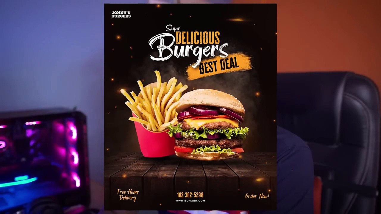 Design Fast Food Poster in Photoshop - Photoshop Tutorial in Hindi