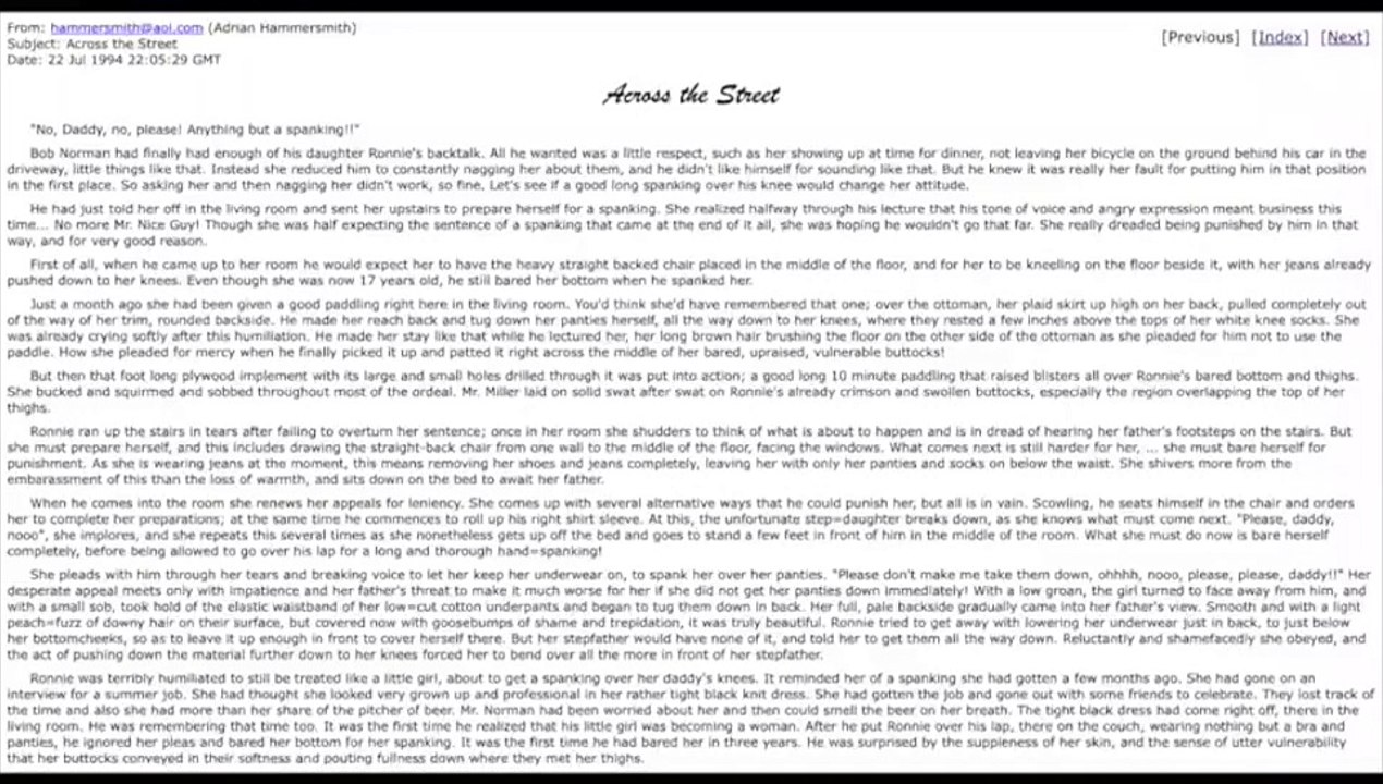 "Across the Street" by Adrian Hammersmith spanking story