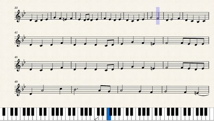 النوتة الموسيقية,,, الكاملة,,,,لرائعة ليلى مراد ,,,من بعيد يا حبيبى بسلم ,,,,تدوين ماهر الغمرى