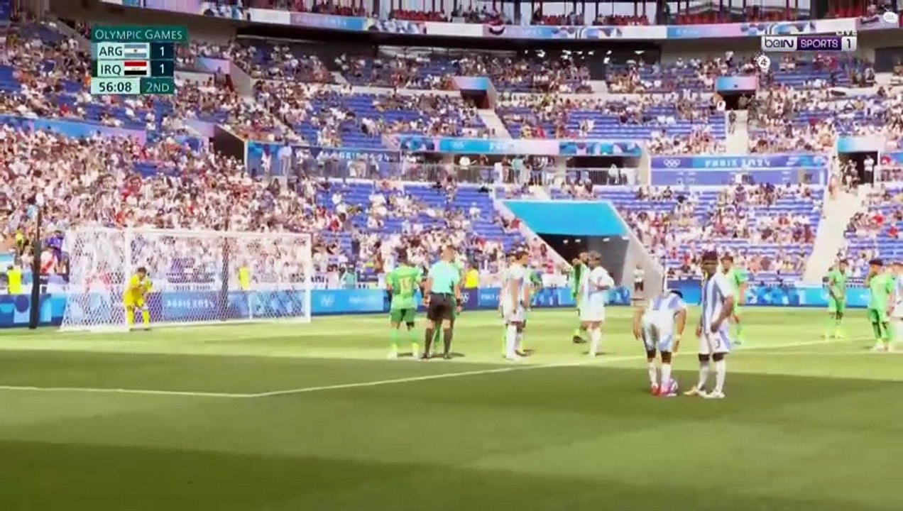 نهائيات كرة القدم الأولمبية - باريس 2024 - رجال  العراق والارجنتين الشوط الثاني  27_7_2024