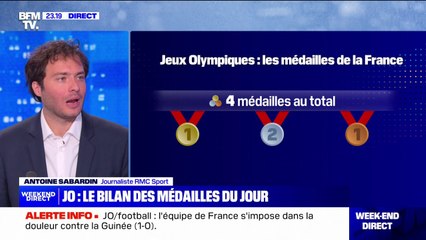 JO de Paris 2024: le bilan des médailles françaises du jour