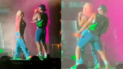 Karol G y Feid protagonizan atrevido momento en su presentación en España; así fue su sensual baile